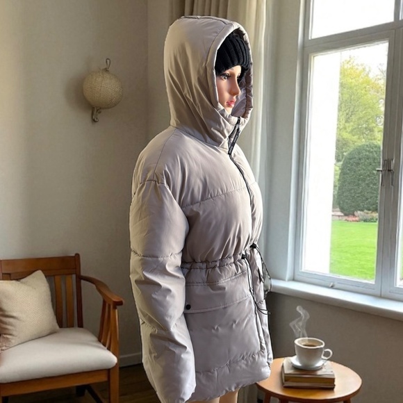 Puffit Hooded Puffer Jacket with Large Pockets. NWT. - Picture 2 of 13